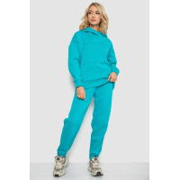 Спортивный костюм женский на флисе, цвет бирюзовый, 247R10765