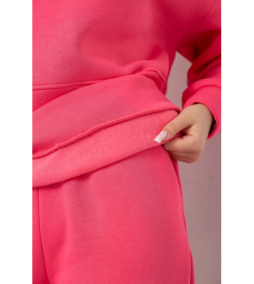 Спортивный костюм женский на флисе, цвет розовый, 247R10765