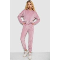 Спортивный костюм женский велюровый, цвет светло-пудровый, 177R022-1