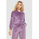 Спортивный костюм женский велюровый, цвет темно-сиреневый, 177R022-1