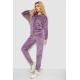 Спортивный костюм женский велюровый, цвет темно-сиреневый, 177R022-1