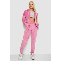 Спортивный костюм женский велюровый, цвет розовый, 177R018