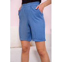 Женские шорты на резинке, цвета петроль, 119R510-4