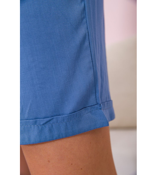 Женские шорты на резинке, цвета петроль, 119R510-4