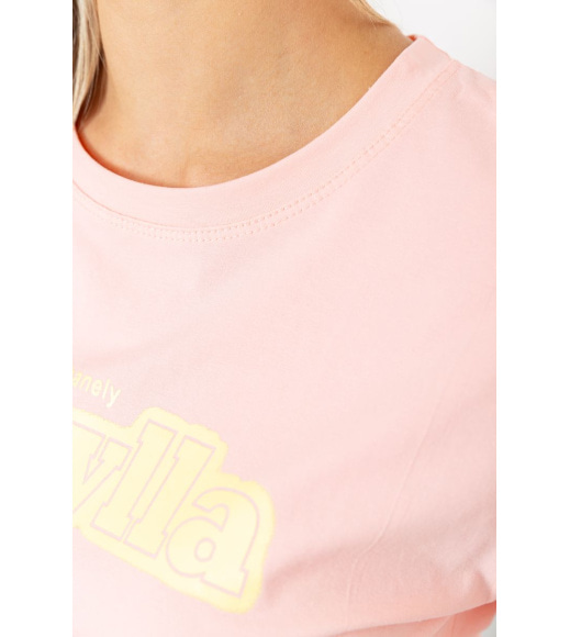 Футболка женская с принтом, цвет розовый, 221R3004-1