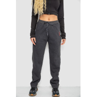 Спортивные штаны женские на флисе, цвет грифельный, 244R5173