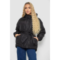 Куртка женская демисезонная с поясом, цвет черный, 207R2023