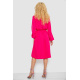 Платье однотонное жатка, цвет малиновый, 214R0226-1