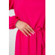 Платье однотонное жатка, цвет малиновый, 214R0226-1