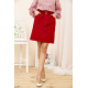 Джинсовая мини-юбка, красного цвета, 164R2023