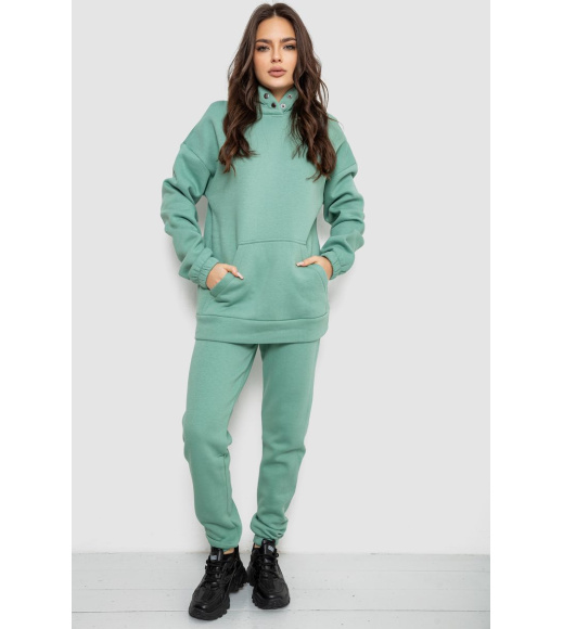 Спортивный костюм женский на флисе, цвет оливковый, 102R7711