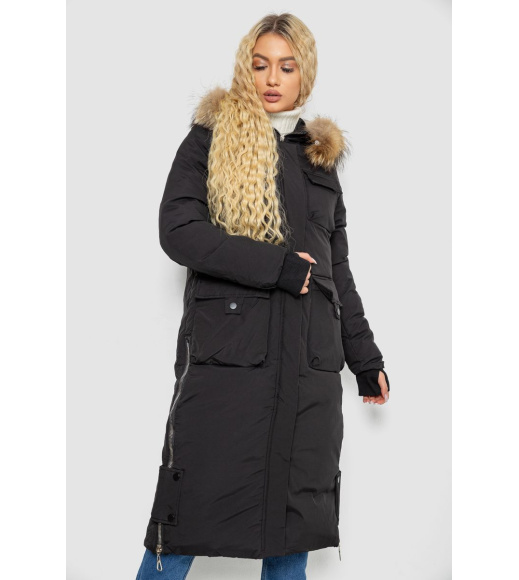 Куртка женская зимняя, цвет черный, 243R8366