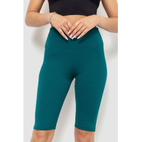 Велотреки женские в рубчик, цвет темно-зеленый, 220R018