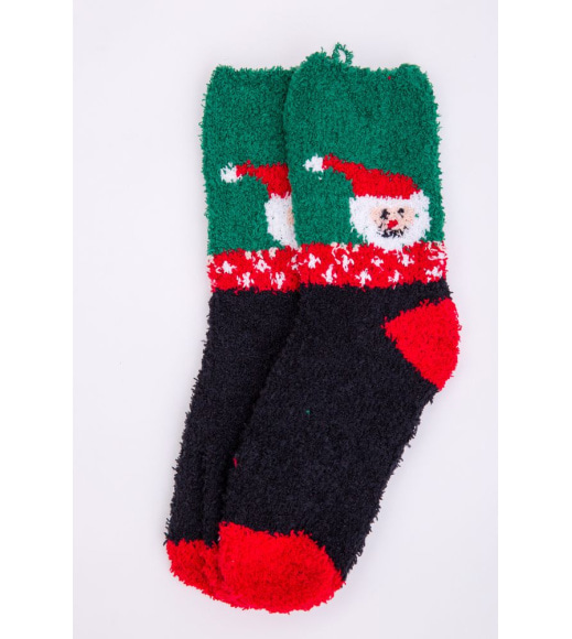 Новогодние женские носки, черно-зеленого цвета, 151R2327