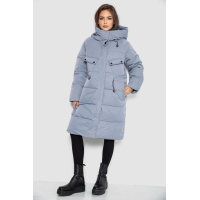 Пуховик женский удлиненный, цвет джинс, 243R2303