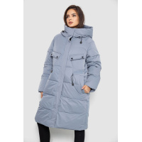 Пуховик женский удлиненный, цвет джинс, 243R2303