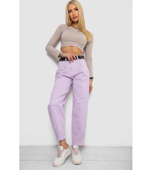 Джинсы женские баллоны, цвет сиреневый, 250R00276