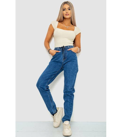Джинсы женские на резинке, цвет синий, 244R8626