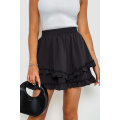 Юбка однотонная короткая, цвет черный, 102R5254