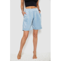 Шорты женские велюровые, цвет голубой, 238R106