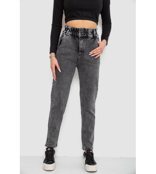 Джинсы женские МОМ, цвет темно-серый, 244R3295