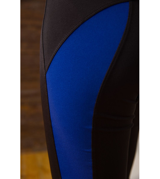 Спортивные женские бриджи, цвет черно-синий, 172R53
