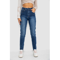 Джинсы женские Mom-fit стрейч, цвет синий, 244R1143