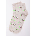 Женские носки, бежевого цвета с принтом, 167R362