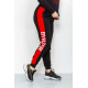 Спортивные штаны женские двухнитка, цвет черно-красный, 219RB-3002