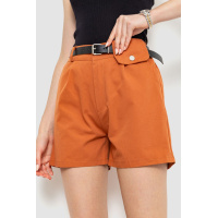 Шорты женские с ремнем, цвет терракотовый, 214R9801