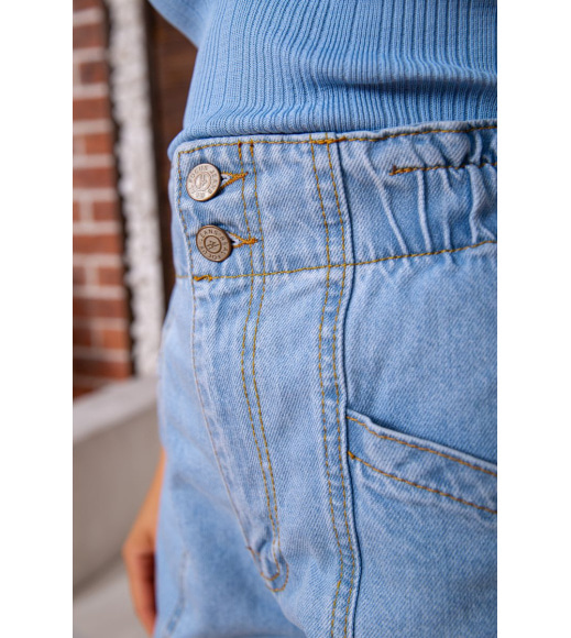 Женские джинсовые шорты свободного кроя, цвет Голубой, 164R4056-3