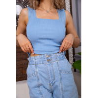 Жіночі джинсові шорти вільного крою, колір Блакитний, 164R4056-3