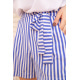 Женские шорты в полоск с пояском, цвет Голубой, 172R008