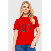 Футболка женская с принтом, цвет красный, 198R002