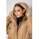 Куртка женская демисезонная с поясом, цвет бежевый, 207R005