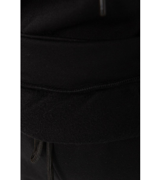 Спортивний костюм жіночий на флісі, колір чорний, 164R0155
