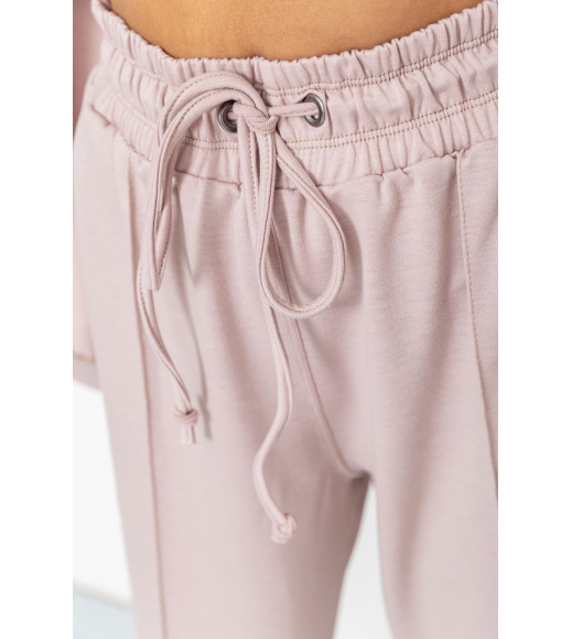 Спортивный костюм женский двухнитка с капюшоном, цвет светло-бежевый, 102R5186