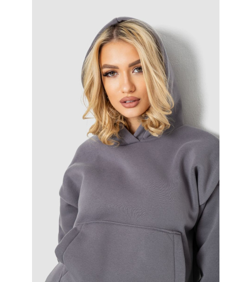 Спортивный костюм женский на флисе, цвет серый, 177R056