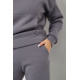 Спортивный костюм женский на флисе, цвет серый, 177R056