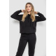 Спорт костюм женский на флисе, цвет черный, 241R1530