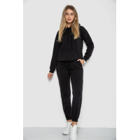 Спорт костюм женский на флисе, цвет черный, 241R1530