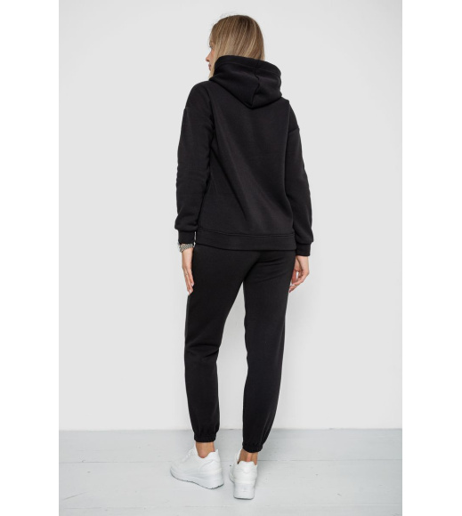Спорт костюм женский на флисе, цвет черный, 241R1530