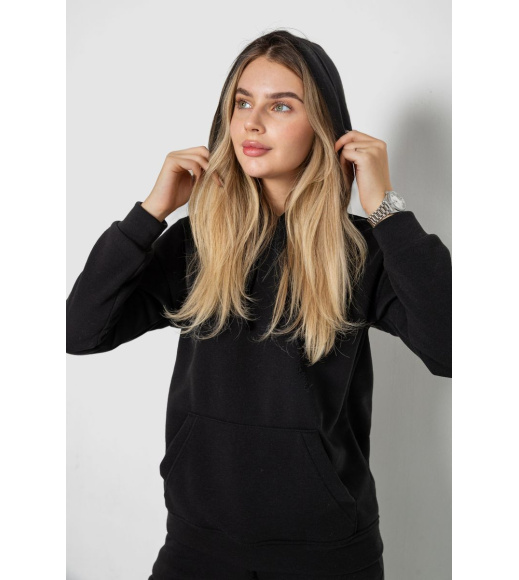 Спорт костюм женский на флисе, цвет черный, 241R1530