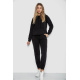Спорт костюм женский на флисе, цвет черный, 241R1530