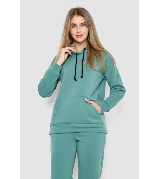 Спорт костюм женский на флисе, цвет оливковый, 241R1530