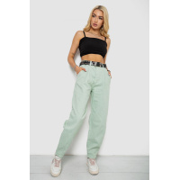 Джинсы женские балоны, цвет оливковый, 182R00315