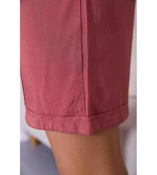 Жіночі шорти на резинці, коралового кольору, 119R510-4