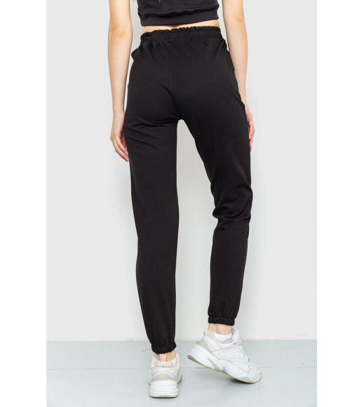 Спортивные штаны женские демисезонные, цвет черный, 206R001
