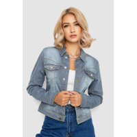 Куртка женская джинсовая однотонная, цвет светло-серый, 247R030