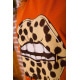 Жіноча футболка вільного крою, колір Теракотовий з принтом, 117R1025